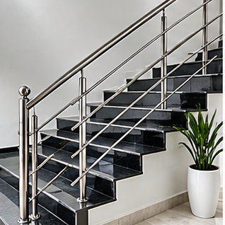 Steel railing installation