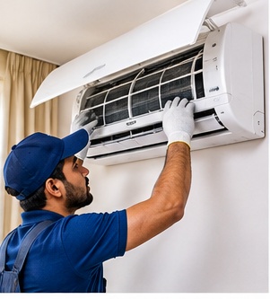Air conditioner repair technician