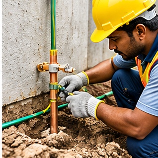Electrical earthing work