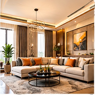Interior designer working on a room